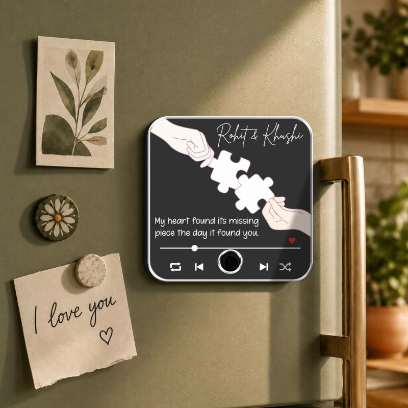 Personalized Photo Music Fridge Magnet with Custom Song & Photo  Romantic Gift for Couples, Anniversary, Wedding, Birthday, Valentine's Day